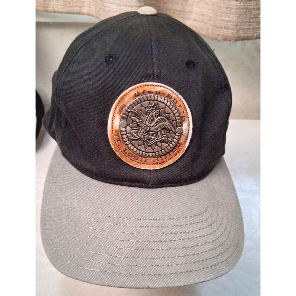 Vintage Budweiser Anheuser-Busch Snapback Hat Medallion Patch OSFA